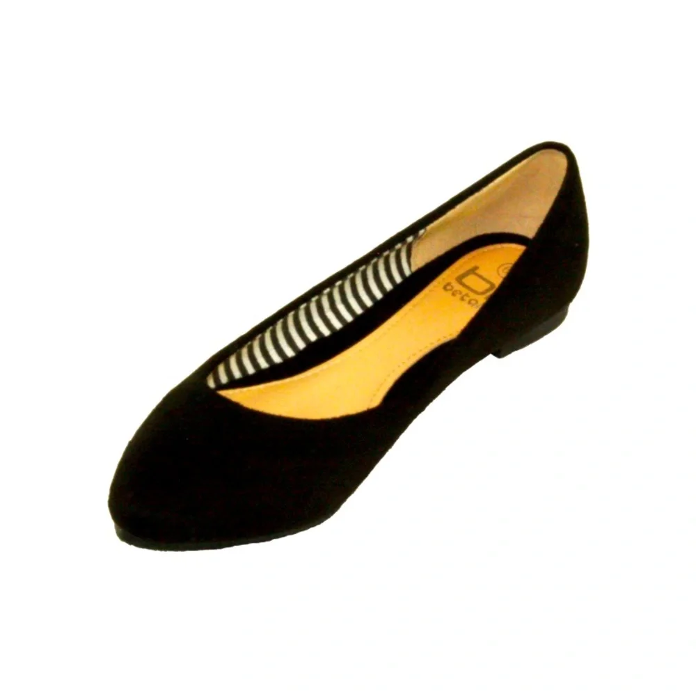 Women's Faux Suede Pointed-Toe Flats, sz 7.5